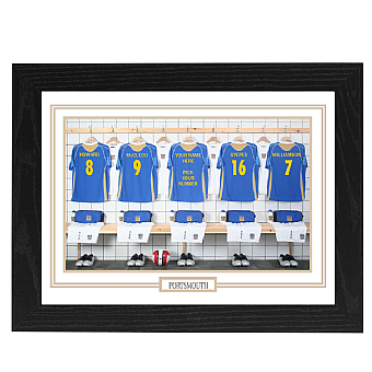 Personalised Framed 100% Unofficial Portsmouth Football Shirt Photo A3